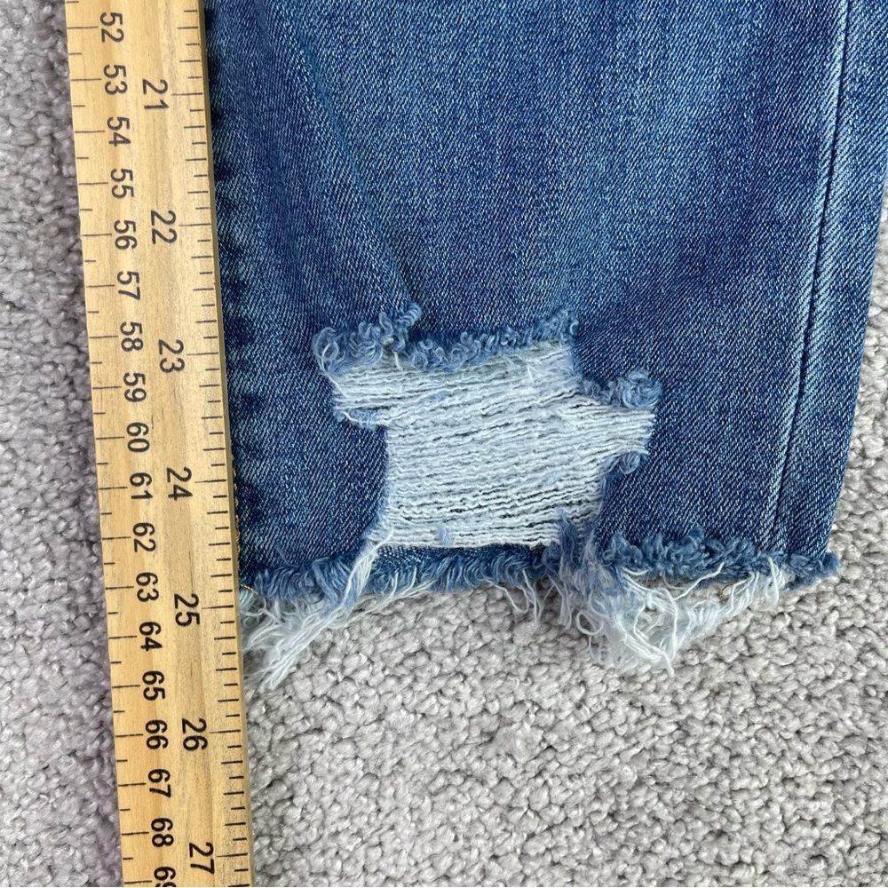 Levi's 724 Jeans Women's 27 Blue Straight High Rise Medium Wash Distressed - Picture 8 of 10